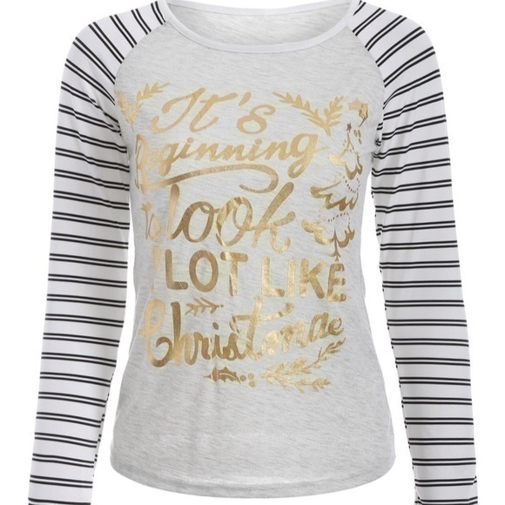 New  holiday long sleeve top “look a lot like Christmas”